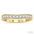 1 3 Ctw Arched Round Cut Diamond Wedding Band in 14K Yellow Gold Online