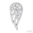 1 20 ctw Petite Angel Wings Round Cut Diamond Fashion Stud Earring in 10K White Gold Supply