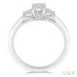 1 3 Ctw Round Cut Diamond Lovebright Ring in 14K White Gold For Cheap