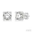 1 3 Ctw Round Cut Diamond Stud Earring in 14K White Gold Online Hot Sale