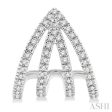 1 3 ctw Petite Claw Round Cut Diamond Fashion Stud Earring in 10K White Gold Hot on Sale