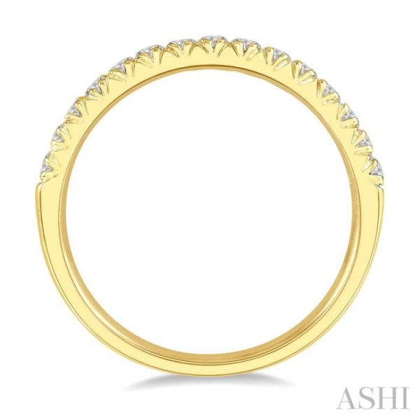 1 3 ctw 15Stones Round Cut Diamond Wedding Band in 14K Yellow Gold Discount