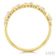 1 3 ctw Zigzag Scatter Baguette and Round Cut Diamond Fashion Band in 14K Yellow Gold Discount