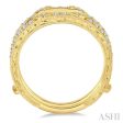 1 3 Ctw Round Diamond Insert Ring in 14K Yellow Gold For Discount