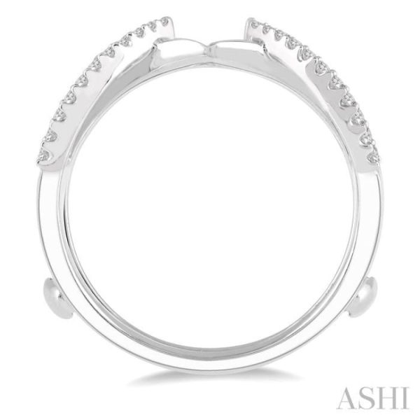 1 4 Ctw Diamond Claw Insert Ring in 14K White Gold on Sale