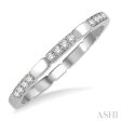 1 10 ctw Round Cut Diamond Block Stackable Ring in 14K White Gold Discount