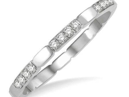 1 10 ctw Round Cut Diamond Block Stackable Ring in 14K White Gold Discount