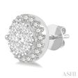 1 2 Ctw Lovebright Round Cut Diamond Stud Earrings in 14K White Gold Hot on Sale