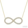 1 2 Ctw Round Cut Diamond Infinity Necklace in 14K Yellow Gold Online now