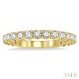 1 2 ctw Lattice Round Cut Diamond Wedding Band in 14K Yellow Gold For Discount