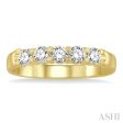 1 2 ctw 5 Stone Round Cut Diamond Wedding Band in 14K Yellow Gold Fashion