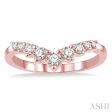 1 3 Ctw Chevron Round Cut Diamond Fashion Ring in 14K Rose Gold Fashion