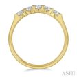 1 2 ctw 5 Stone Round Cut Diamond Wedding Band in 14K Yellow Gold Fashion