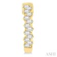 1 3 ctw Petite Scatter Baguette Cut Diamond Fashion Huggies in 10K Yellow Gold Discount