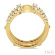 1 2 Ctw Round Cut Diamond Insert Ring in 14K Yellow Gold Online Hot Sale