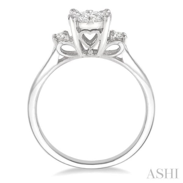 1 2 Ctw Lovebright Round Cut Diamond Engagement Ring in 14K White Gold Supply