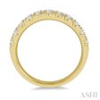 1 2 ctw 11 Stone Round Cut Diamond Wedding Band in 14K Yellow Gold on Sale