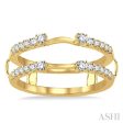 1 2 Ctw Round Cut Diamond Insert Ring in 14K Yellow Gold Online Hot Sale