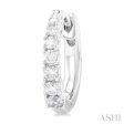 1 4 ctw Graduated Round Cut Diamond Fashion Huggies in 10K White Gold Online