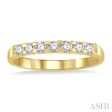 1 4 ctw 7 Stone Round Cut Diamond Wedding Band in 14K Yellow Gold on Sale