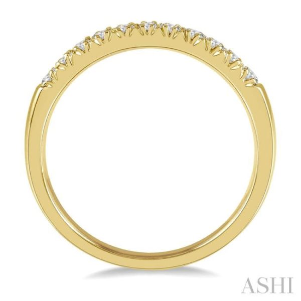 1 4 ctw 11 Stone Round Cut Diamond Wedding Band in 14K Yellow Gold Online now