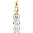 14K Yellow 1 CTW Lab-Grown Diamond Three-Stone Pendant Online