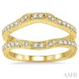 1 3 Ctw Round Diamond Insert Ring in 14K Yellow Gold For Discount