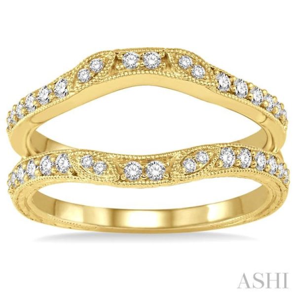 1 3 Ctw Round Diamond Insert Ring in 14K Yellow Gold For Discount