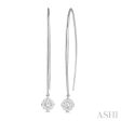 1 2 ctw Cushion Shape Lovebright Round Cut Diamond Earring in 14K White Gold Online