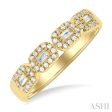 1 3 ctw East-West Baguette and Round Cut Diamond Fashion Band in 14K Yellow Gold Sale