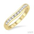 1 3 Ctw Round Cut Diamond Inlay Wedding Band in 14K Yellow Gold Supply