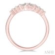 1 3 Ctw Chevron Round Cut Diamond Fashion Ring in 14K Rose Gold Fashion