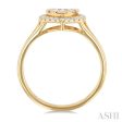 1 2 ctw Heart Shape Lovebright Round Cut Diamond Engagement Ring in 14K Yellow & White gold on Sale