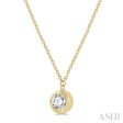 1 10 ctw Round Cut Diamond Necklace in 14K Yellow Gold For Discount