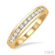 1 3 ctw Channel Set 11 Stone Round Cut Diamond Wedding Band in 14K Yellow Gold For Discount