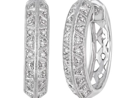 1 20 Ctw Round Cut Diamond Fashion Earrings in Sterling Silver Fashion