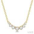 1 4 Ctw Graduated Diamond Smile Necklace in 14K Yellow Gold Discount