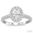 1 3 Ctw Round Cut Diamond Semi-Mount Engagement Ring in 14K White Gold Online now