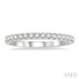 1 3 ctw Round Cut Diamond Wedding Band in 14K White Gold Fashion