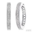 1 10 Ctw Single Cut Diamond Hoop Earrings in Sterling Silver Fashion