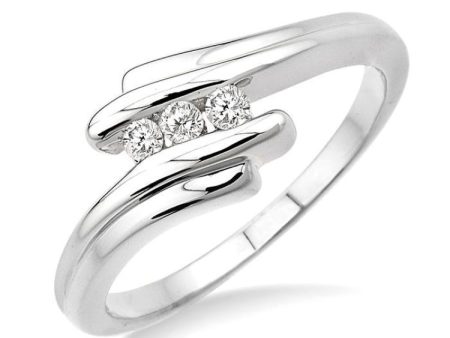 1 10 Ctw Round Cut Diamond Ring in Sterling Silver Online now