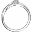 Sterling Silver 1 8 CT Natural Diamond Ring For Discount