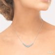 1 4 Ctw Graduated Diamond Smile Necklace in 14K White Gold Online Hot Sale