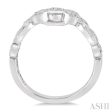 1 10 Ctw Round Cut Diamond Wedding Band in 14K White Gold Online Sale