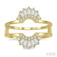 1 2 ctw Baguette and Round Cut Diamond Tiara Insert Ring in 14K Yellow Gold Supply