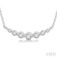 1 4 Ctw Diamond Smile Necklace in 14K White Gold Supply