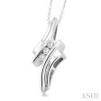 1 10 Ctw Round Cut Diamond Pendant in Sterling Silver with Chain Online