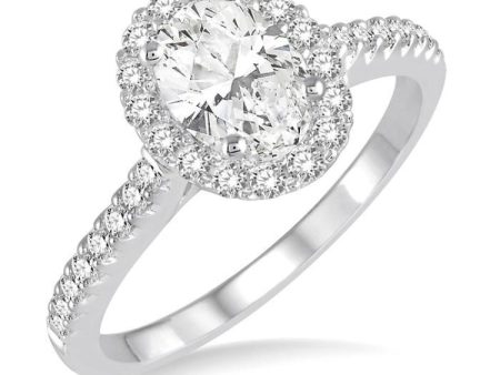 1 3 Ctw Round Cut Diamond Semi-Mount Engagement Ring in 14K White Gold Online now