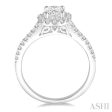 1 3 Ctw Round Cut Diamond Semi-Mount Engagement Ring in 14K White Gold Online now