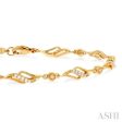 1 4 ctw Art Deco Lattice Kite Round Cut Diamond Fashion Tennis Bracelet in 10K Yellow Gold For Discount